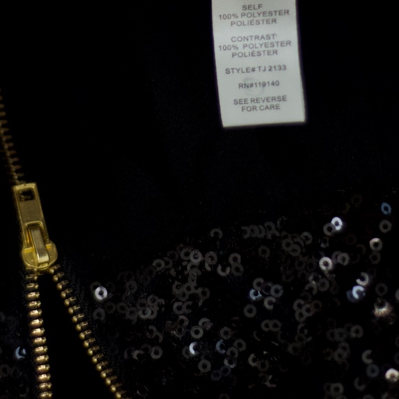 ISSI Sequence Chiffon Black Mini Dress Small - Picture 13 of 13